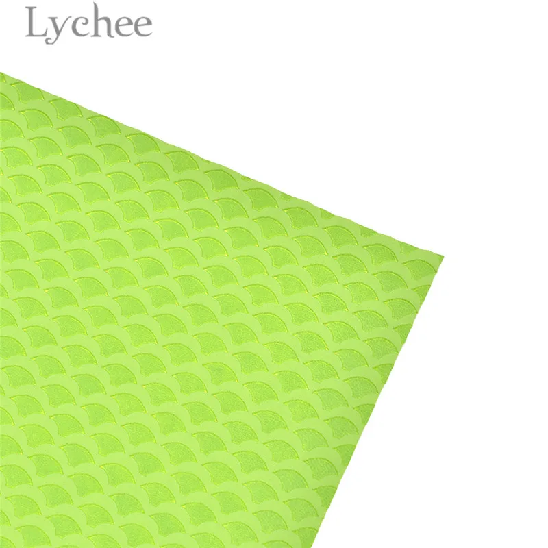 Lychee, 15x21 см A5 Морская ракушка "Русалка" тисненая искусственная кожа ткань высокое качество синтетической кожи DIY Материал для Сумки из натуральной кожи одежды