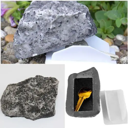 

Fake Rock Stone Hide A Key Box Outdoor Hidden Safe Stash Storage Case Box JA