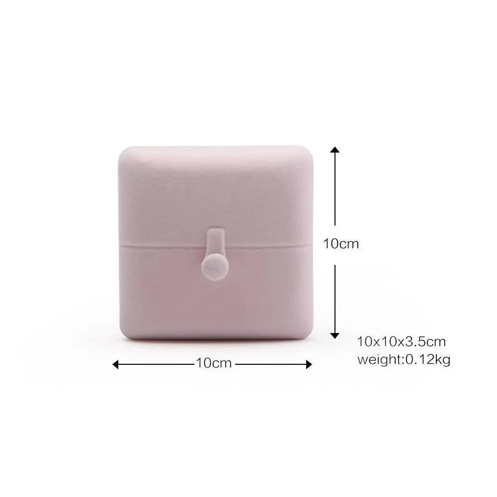 Oirlv Pink Velvet Jewelry Box Necklace Ring Bangle Buckle Box Display Storage Wedding Bride for Trad Showcase (3)