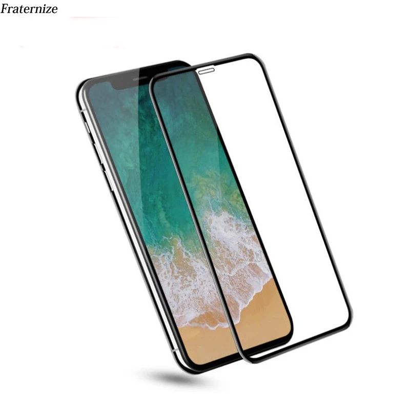 Закаленное стекло с полным покрытием для iPhone X XS Max 2018 защита экрана закаленная
