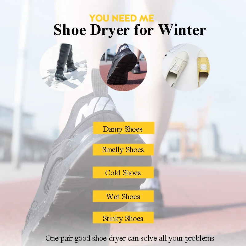 LUCOG Shoe Dryer Portable Electric 220V Deodorizate Sterilization Dehumidificate Shoes Baked Dryer for Footwear 20W