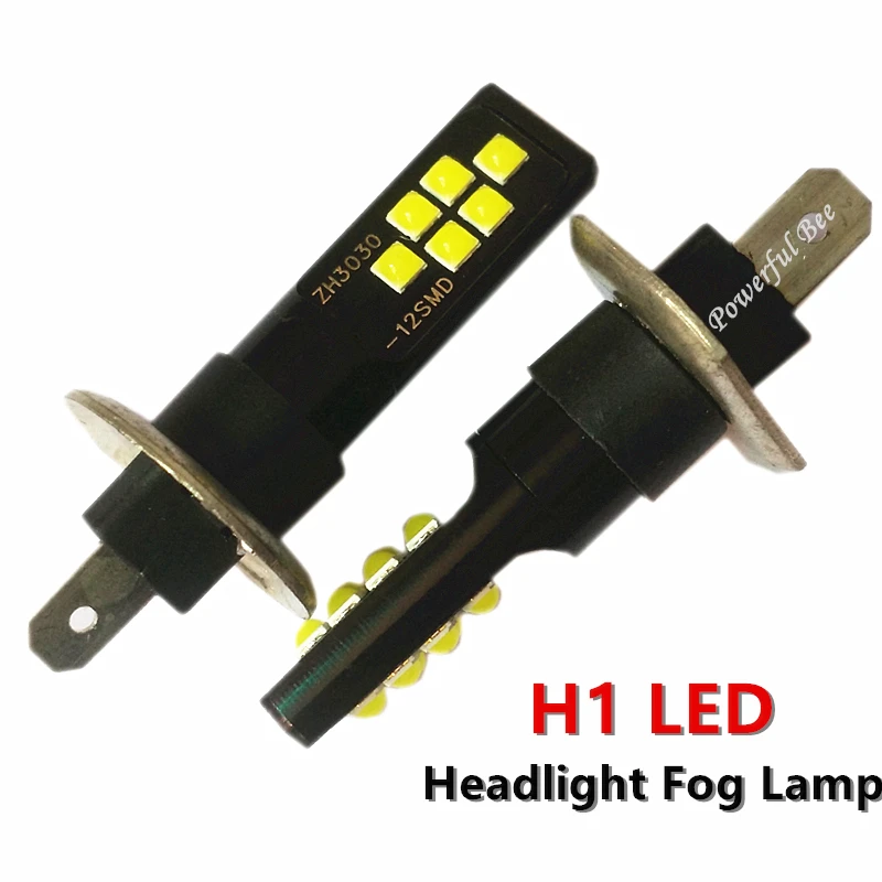 Светодиодный противотуманный фонарь 2 шт. лимонно зеленый H1 3030SMD 24 Вт золотистый