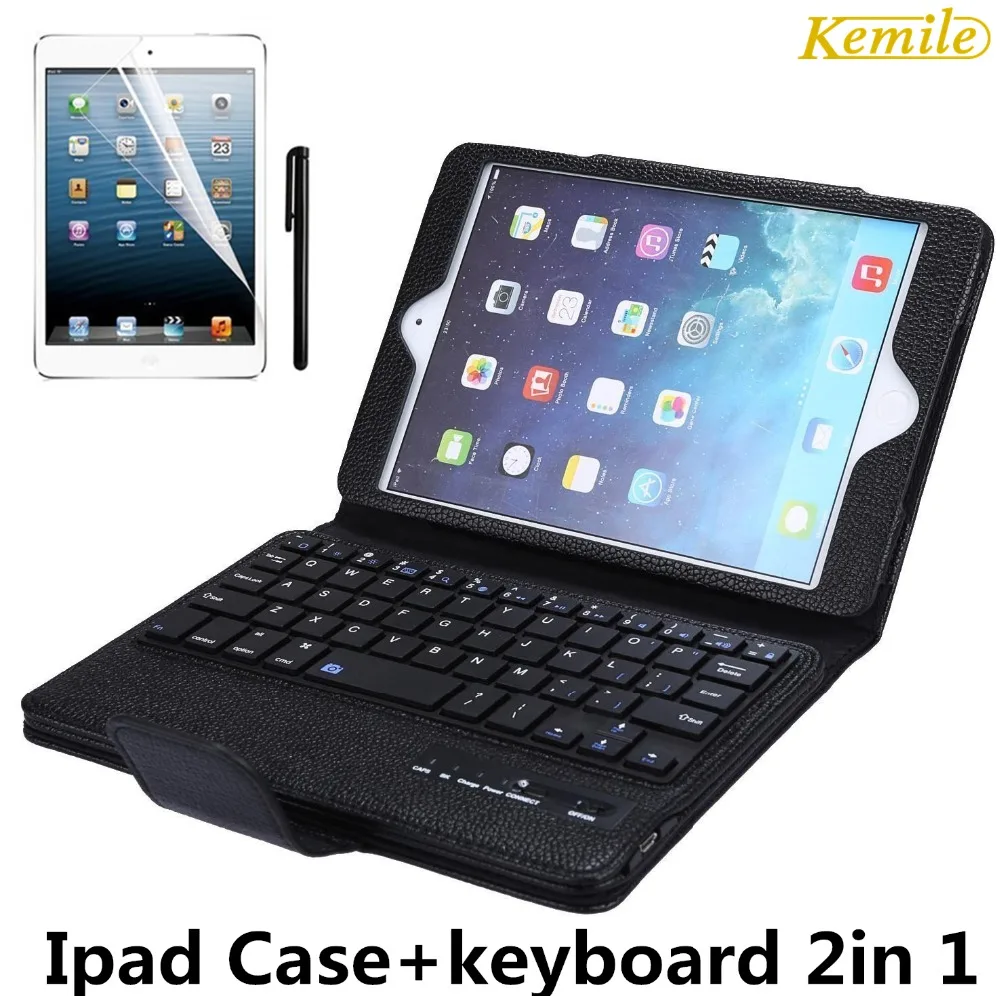 Kemile Bluetooth Keyboard Case For iPad Mini 2 Wireless Keyboard For