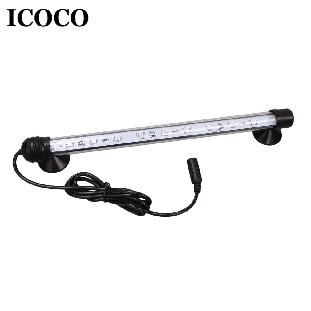 ICOCO 38cm Tube Shape Waterproof LED Aquarium Underwater Light 5050SMD
