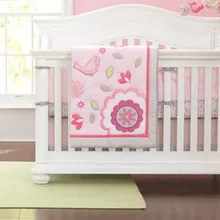 Акция! 7 шт. вышитые кроватки постельных принадлежностей, младенческой детский набор, комплект детского постельного белья, включают(бампер+ одеяло+ кровать+ крышка юбка