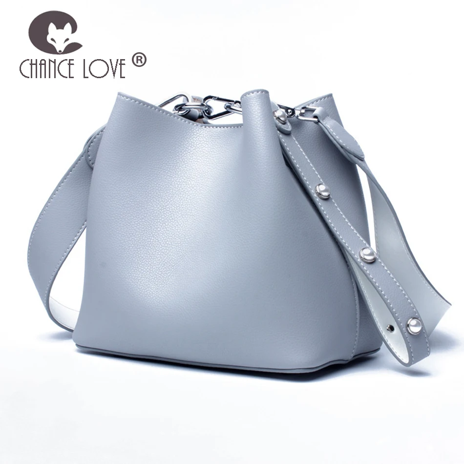 

Chance Love women bag 2018 new Genuine Leather handbags wild bucket bag shoulder bag composite handbag Messenger bag female