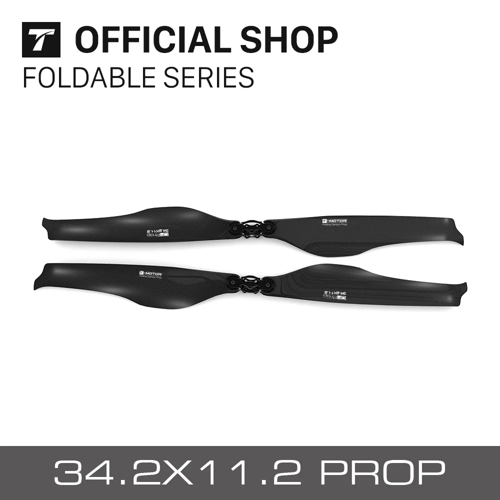  T-motor Foldable FA34.2*11.2-2PCS/PAIR CF Prop For Helicopter Hexacopter UAV Motor Boom Lift