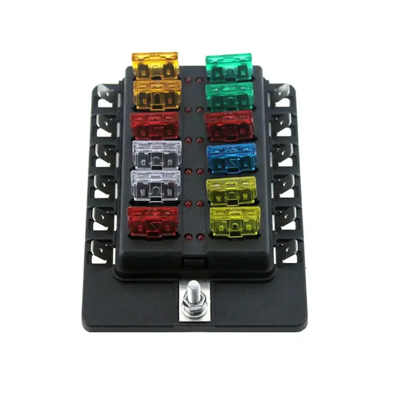 VODOOL 6/8/10/12 Way DC 32V автомобильный держатель предохранителя с светодиодным