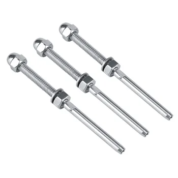 

10Pcs Stainless Steel Threaded Tensioner Stud Ends for 1/8'' Cable Railing System Threaded Terminal Cable Tensioner High Quality