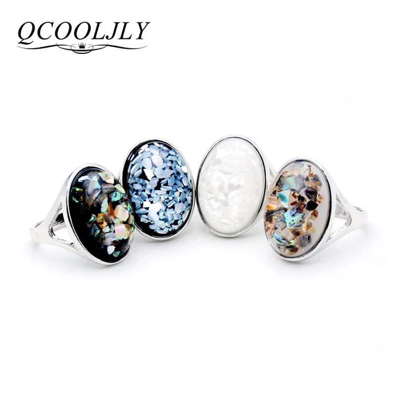 QCOOLJLY 1 шт. серебряный цвет модные ювелирные изделия элегантные белые натуральные