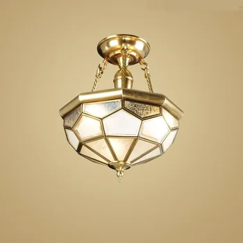 

1PC iron pendant lamps props copper restaurant bar hone lighting vestibular contracted copper light pendant lights