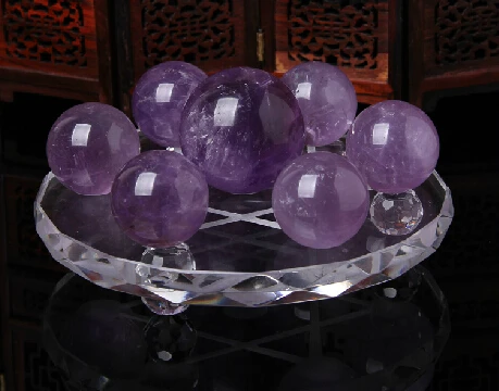 

Natural amethyst crystal amethyst ball ornaments seven array