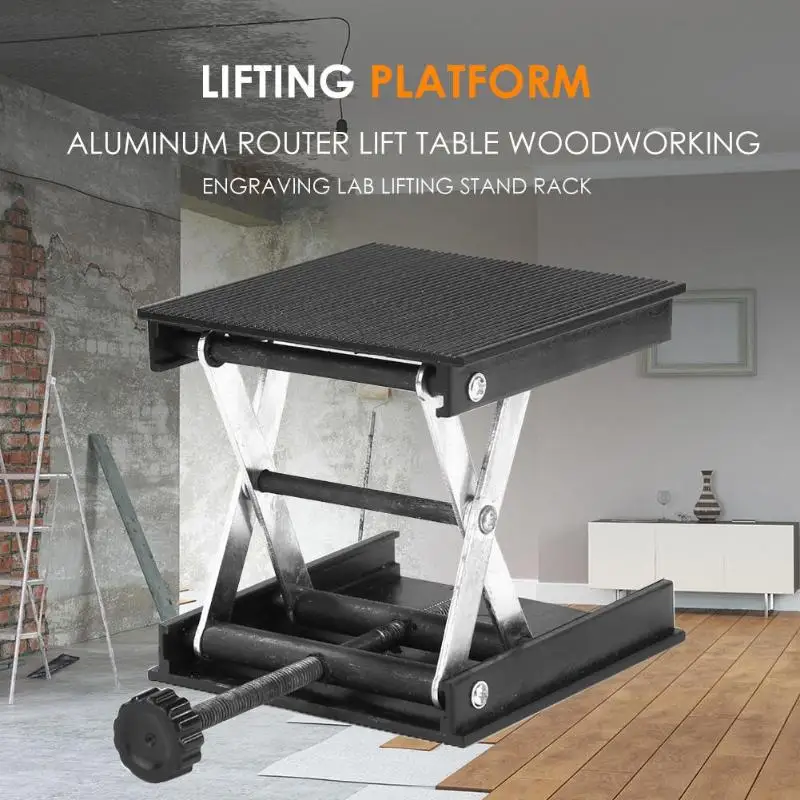 

90"x90" Aluminum Router Lift Table Woodworking Engraving Lab Lifting Stand Rack lift platform