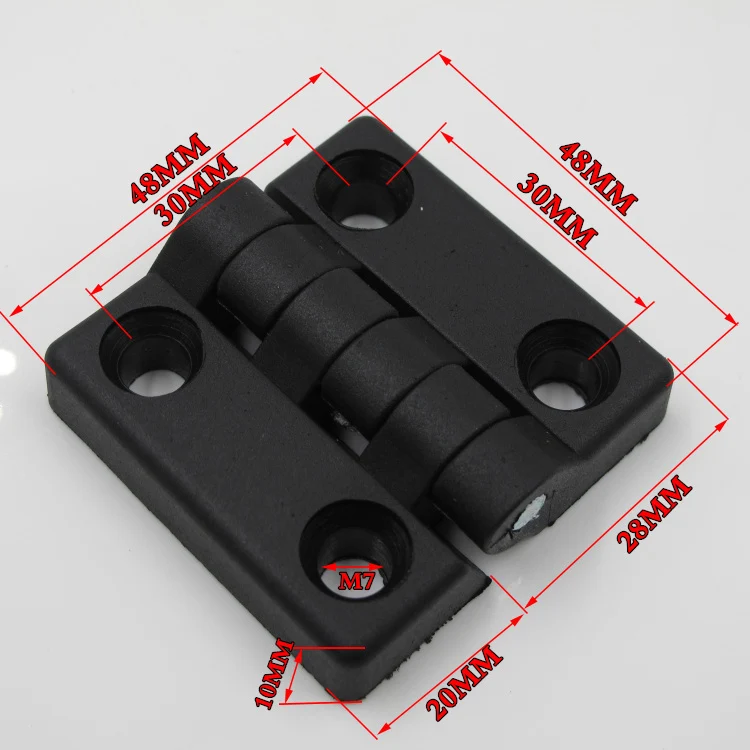 

50pcs/packs 48*48*M7 ABS nylon plastic hinge profile or door window connector