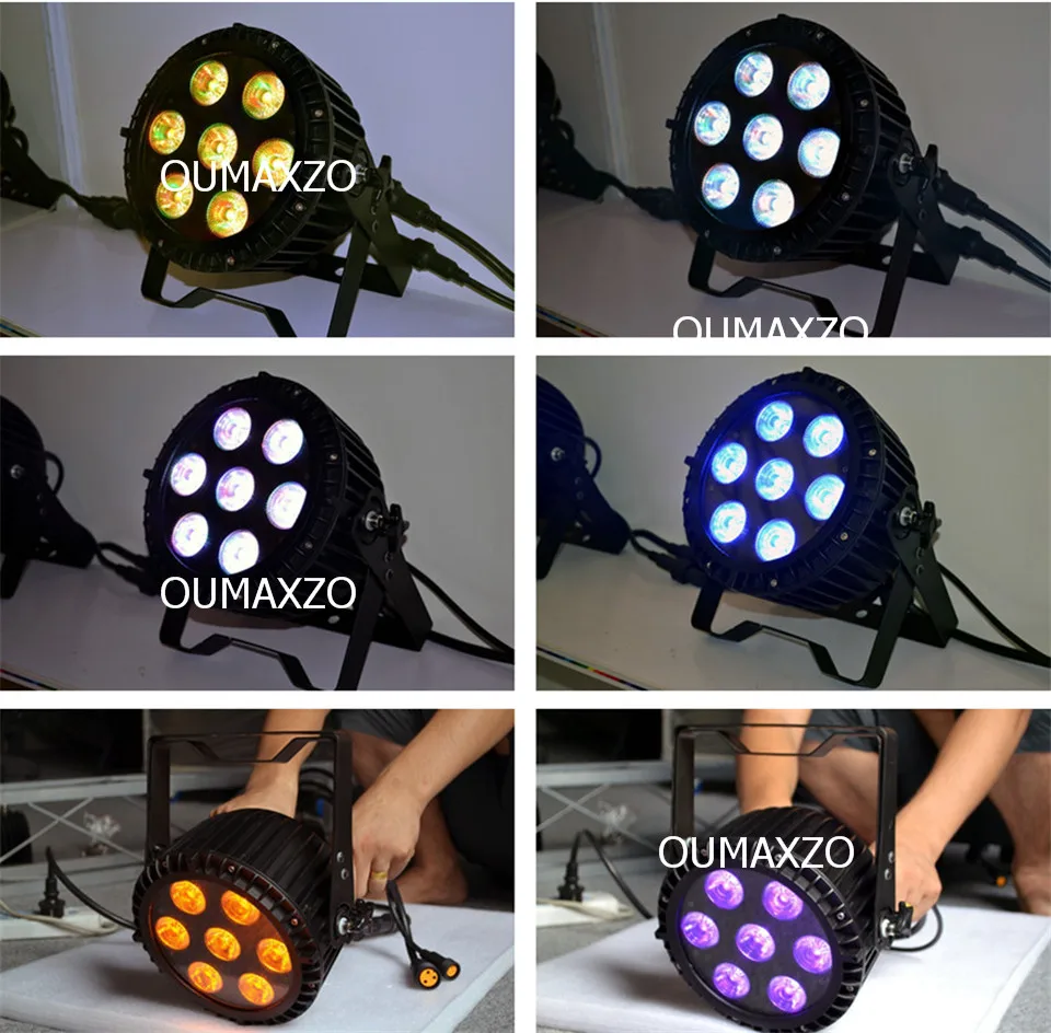 Conduziu a Luz do Palco Rgbaw plus uv Rgbwa plus uv w ao ar 6in1 6 Pçs e lote Slimpro 7 18 Livre Par 64 à Prova d' Água Luz Par 6in1 7 12 w à Prova d' Água 25 Cheap Efeito de Iluminação de palco
