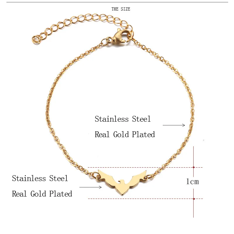 CACANA Stainless Steel Bracelet For Women Man Bird Gold And Silver Color Pulseira Feminina Lover's Engagement Jewelry