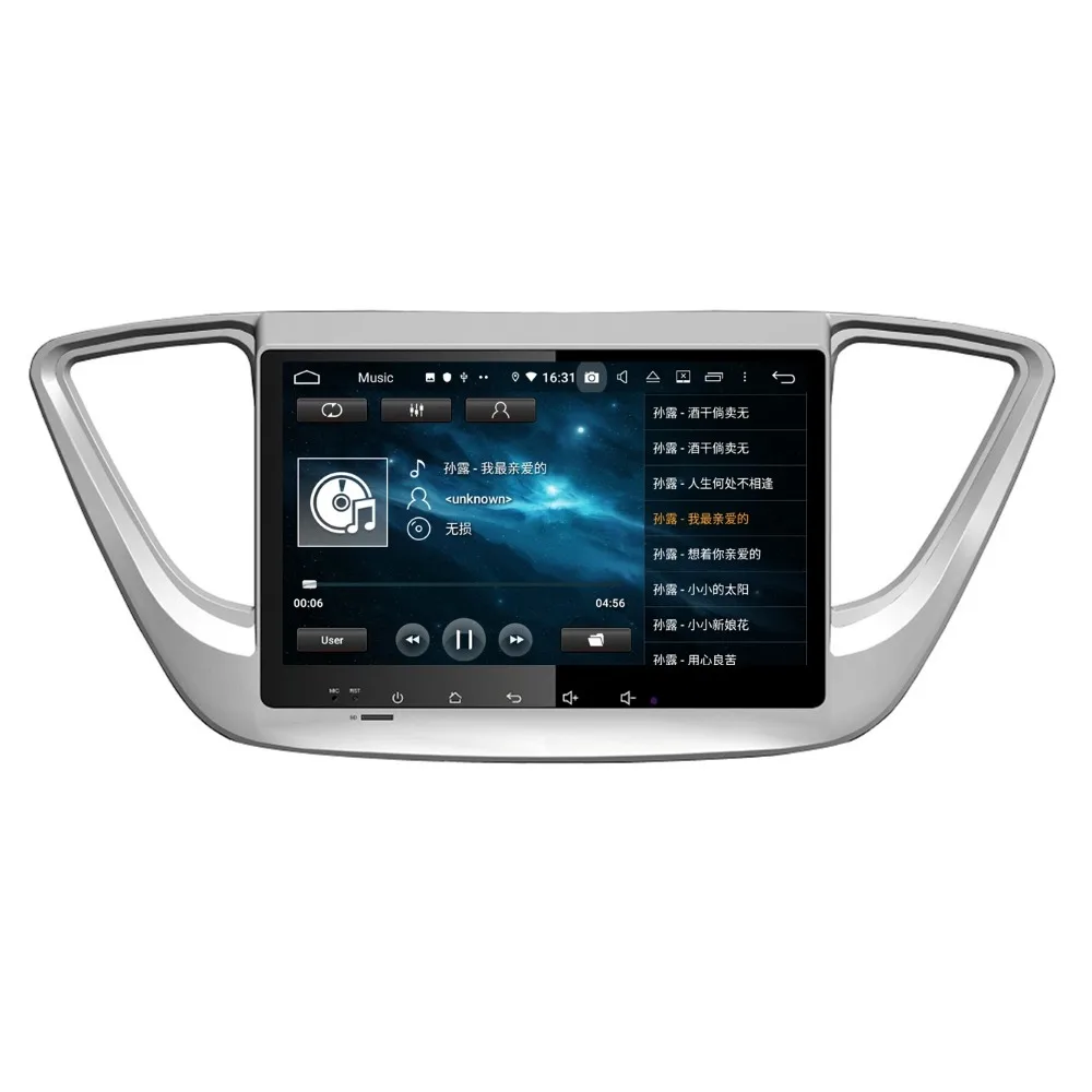 Cheap 4GB+64GB PX5 9" Android 9.0 Car DVD Player for Hyundai Verna Accent Solaris 2017 2018 Radio GPS Bluetooth WIFI Mirror-link DVR 5