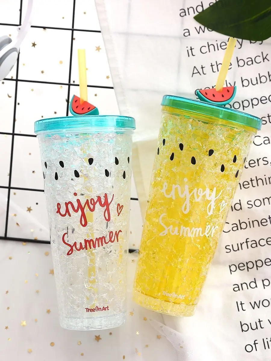 Бутылка для воды My Drink летняя с принтом 1 шт. чашка рисунком охлаждающая