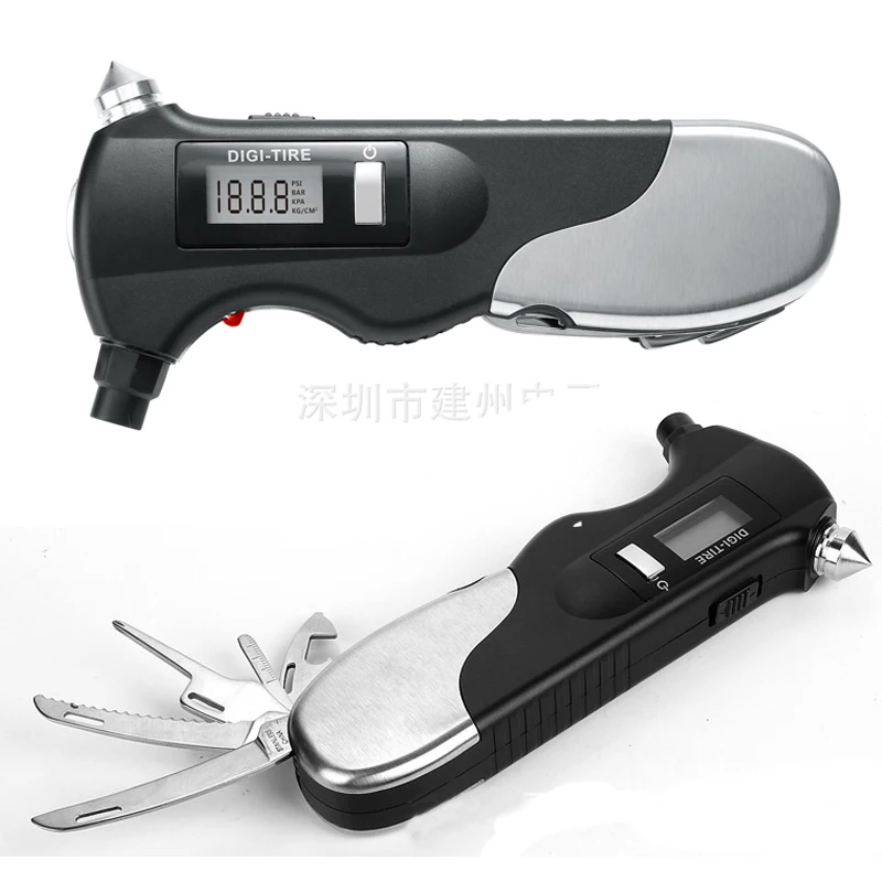 Prix pour Nouveau Numérique Auto Pneu De Voiture Manomètre Multifonction D'urgence Marteau de Haute Qualité Outil De Diagnostic Pour Véhicule Vélo Moto Prix pour Nouveau Numérique Auto Pneu De Voiture Manomètre Multifonction D'urgence Marteau de Haute Qualité Outil De Diagnostic Pour Véhicule Vélo Moto