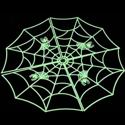 Жуткий светящиеся световой Пластик паутина паутиной для Хэллоуина вечерние дом с привидениями украшения реквизит поставляет 23,62 дюймов