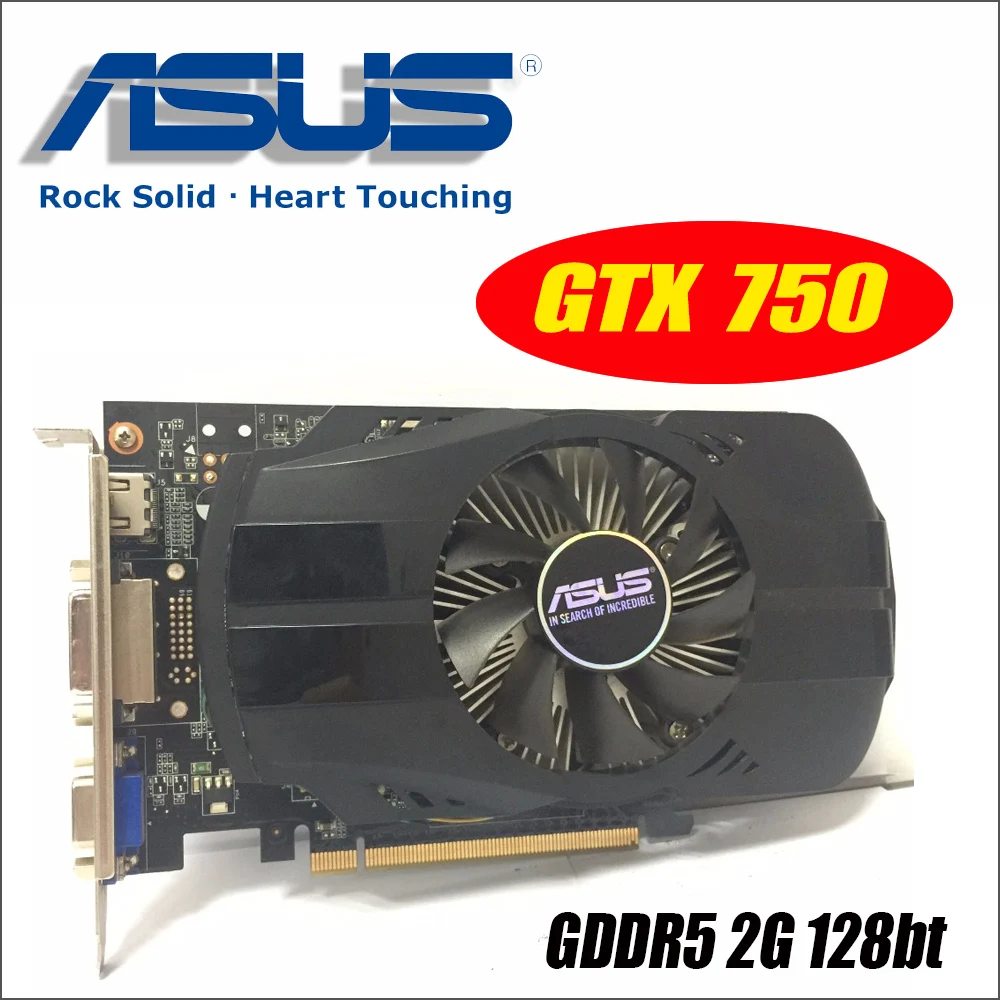 Asus GTX-750-FML-2GD5 GTX750 GTX 750 2G D5 DDR5 128 Bit настольные видеокарты PCI Express 3,0 компьютерные видеокарты