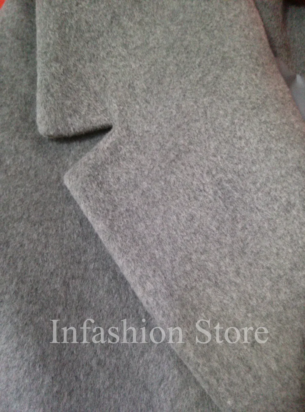 Женское длинное пальто серое из искусственного меха светло серый|cashmere coat|long