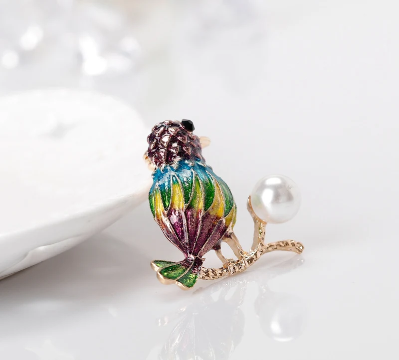 NIUYITID Enamel Pins And Brooches Handmade Colorful Bird Animal Brosh For Friends Gift Best Price (5)