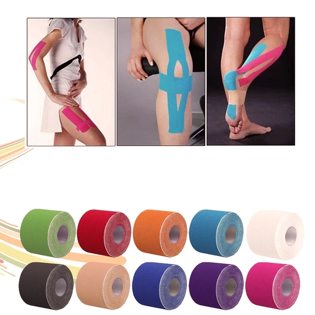 10Rolls Athletic Kinesiology Tape Viscose 5cm5m Sport Tape Strapping
