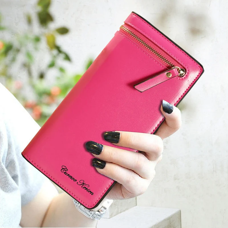 

New Fashion Women Wallets Long Style Multi-functional wallet Purse Fresh PU leather Female Clutch Card Holder