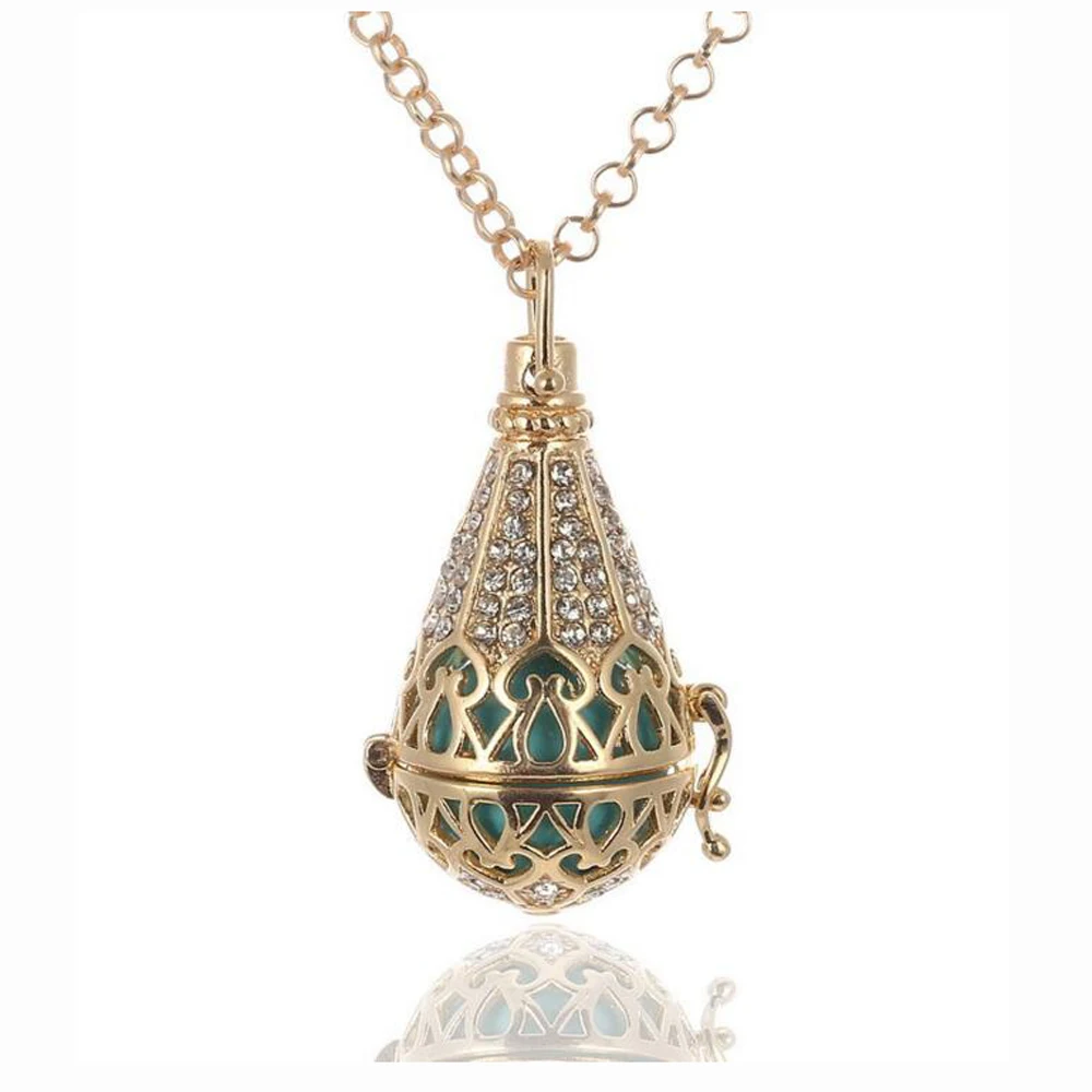 

Waterdrop Piano sound beads pregnant women music box necklace crystal perfume essential oil diffuse jewelry diffuse gift