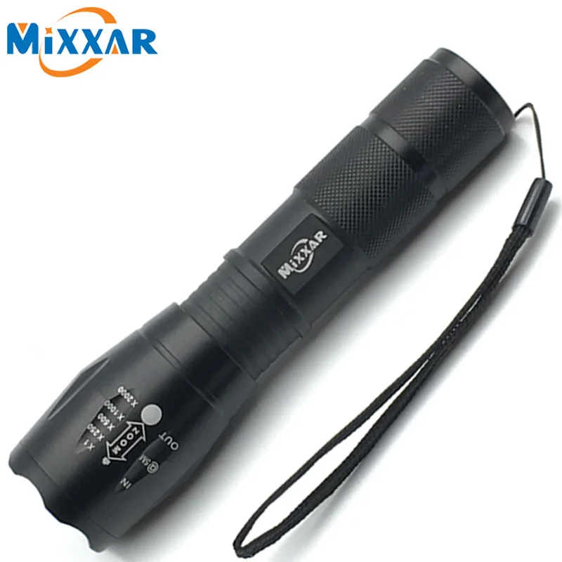 

ZK90 E17 Portable CREE XM-L T6 4000LM LED Torch 5 Mode Zoomable LED Flashlight Torch Light For 3xAAA or 1x18650 Battery