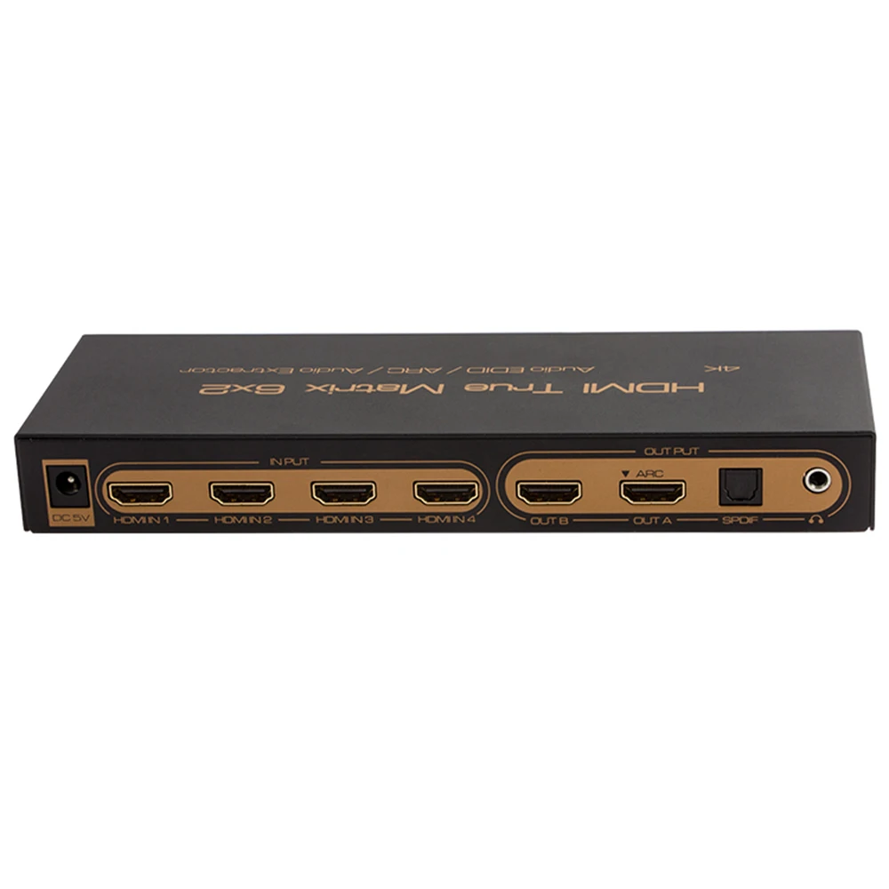 4 K HDMI матричный 6x2 True Матрица поддержки коммутатора x 2 3D ARC PIP аудио эксрактор 0/5 1/ADV