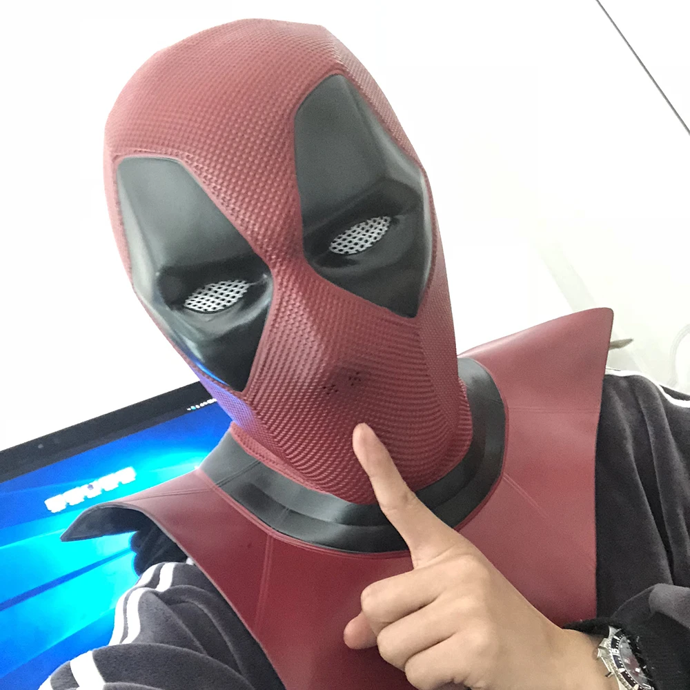 

2018 New Moive Deadpool 2 Mask Breathable PVC Full Face Mask Halloween Cosplay Props Wholesale Hood Helmet