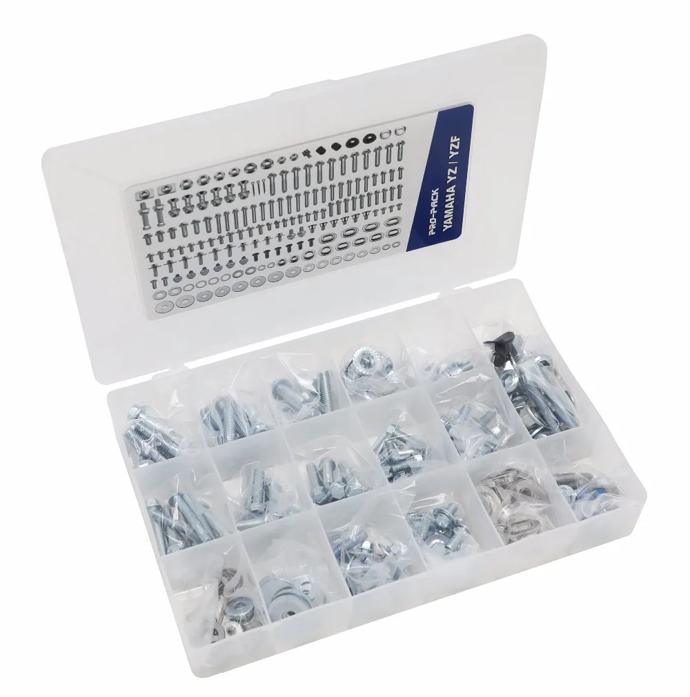 

172pieces Factory Style Motorcycle Hardware Full Size Bolt Pro Pack Kit For Yamaha YZ250F WR250F YZ125 YZ450F JAPANESE BIKE