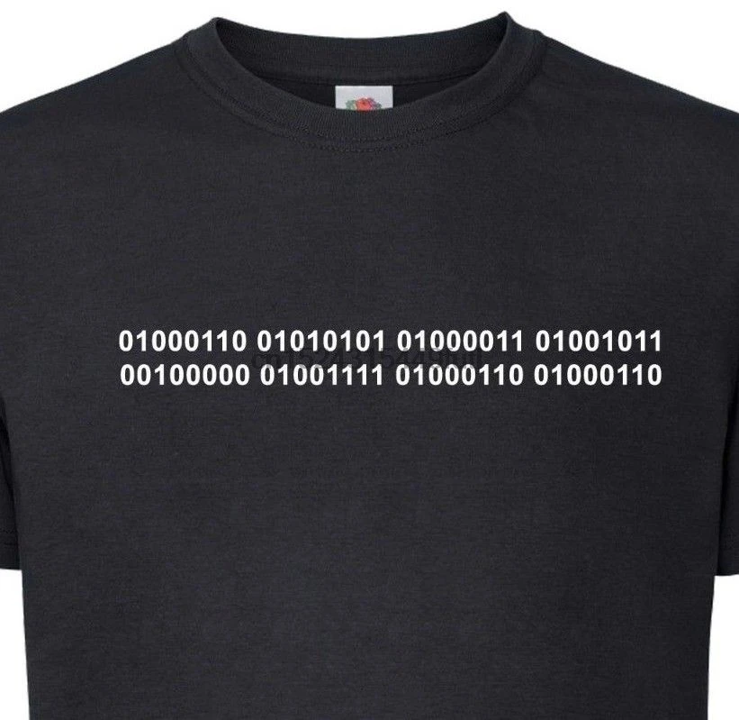 Binary Code T Shirt FCK OFF Funny Computer Language Geek
