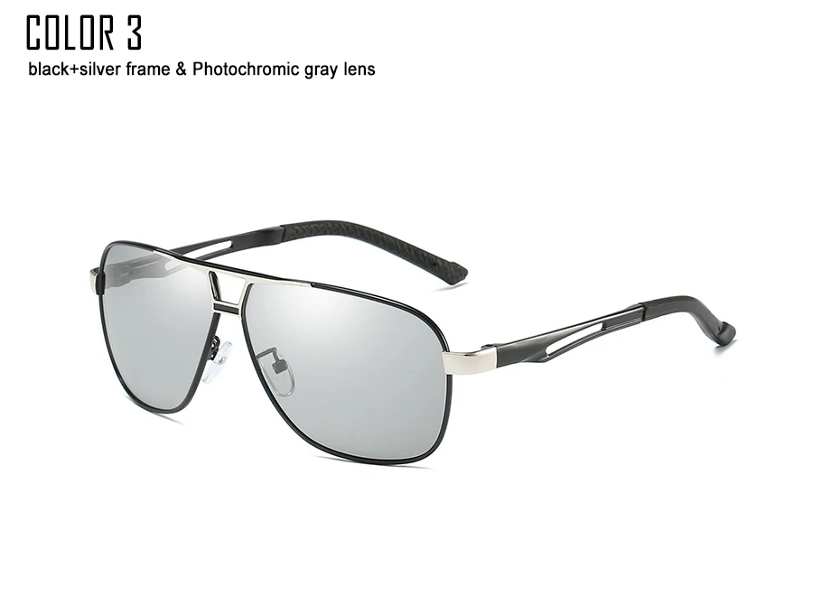 VEVAN квадратные фотохромные солнцезащитные очки мужские поляризованные UV400 Винтажные Солнцезащитные очки мужские очки для вождения ночного видения lentes de sol hombre - Цвет линз: Photochromic Lens