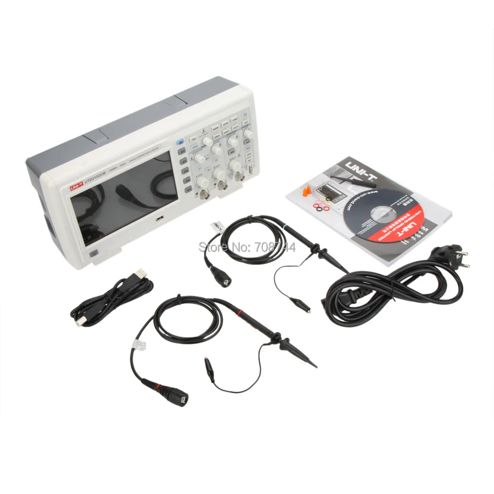 DSO 7 &quotTFT ЖК-дисплей двойной Каналы осциллографы w/ 16 Мб &amp USB UNI-T UTD2102CM 100 МГц 1GS/s