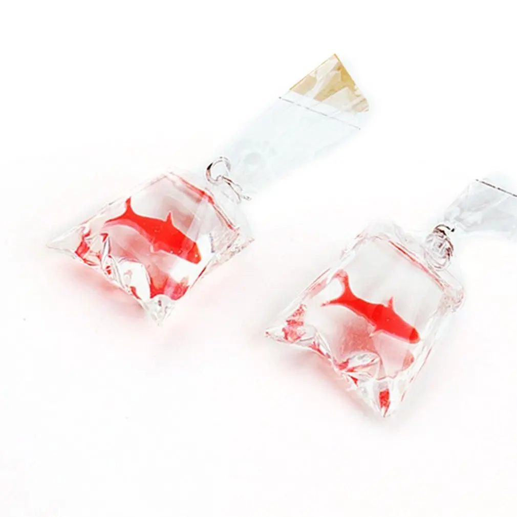 Модный необычный, прозрачный, конфеты Золотая рыбка женские серьги кальмар серьги из полимеров ювелирные изделия для ушей - Metal Color: 01