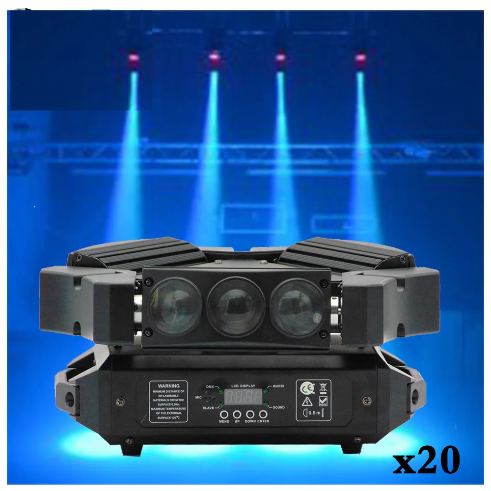 

20pcs/lot rgbw colors 9x10-Watt led spider Beam bar moving head/crazy