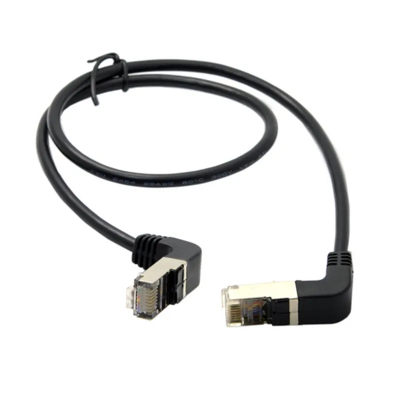 90 градусов вниз угловой 8P8C FTP STP UTP Cat 5e Lan Ethernet сетевой Соединительный кабель 50