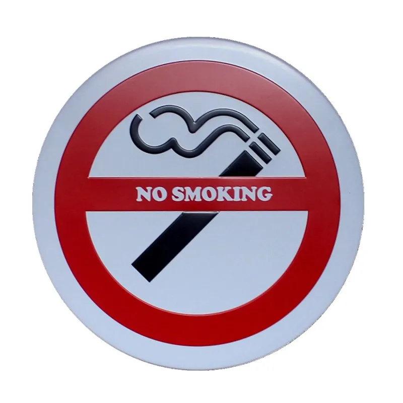 No smoking safety plaque retro vintage style metal wall plaque sign