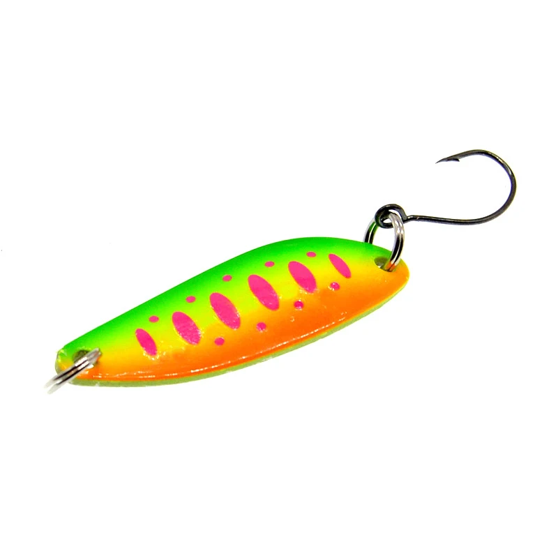 5pcs/Set 5g Sequin Bait Sinking Hard Fishing Lures Colored Willow  Leaves with Single Hook Fishing Tackle
