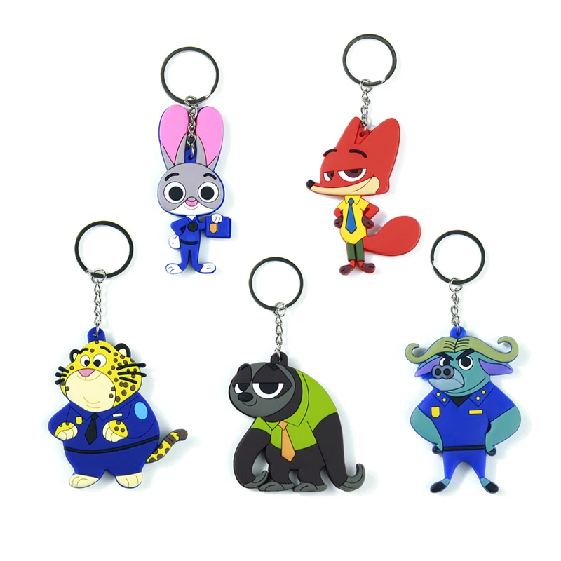 5 Styles Zootopia Key Chains Rabbit Judy Hopps Fox Nick Wilde Sloth