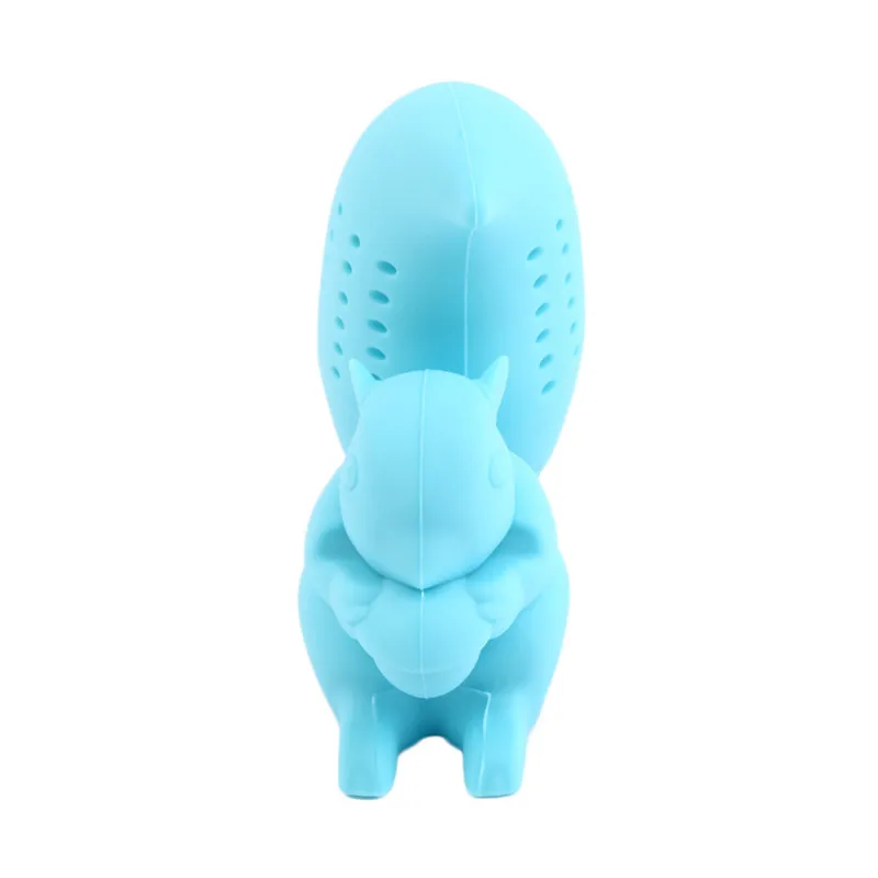 CJ048 High Quality Cute Squirrel Tea Strainer Silicone loose-leaf Tea Infuser Filter Diffuser Fun Accessories