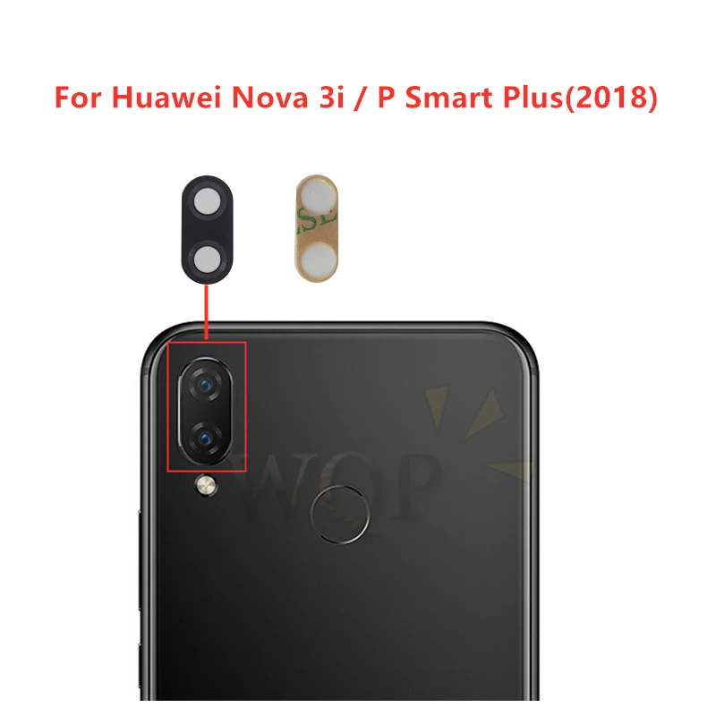 2 шт. для камеры Huawei P Smart Plus/ Nova 3i стеклянный объектив задняя камера с клеем