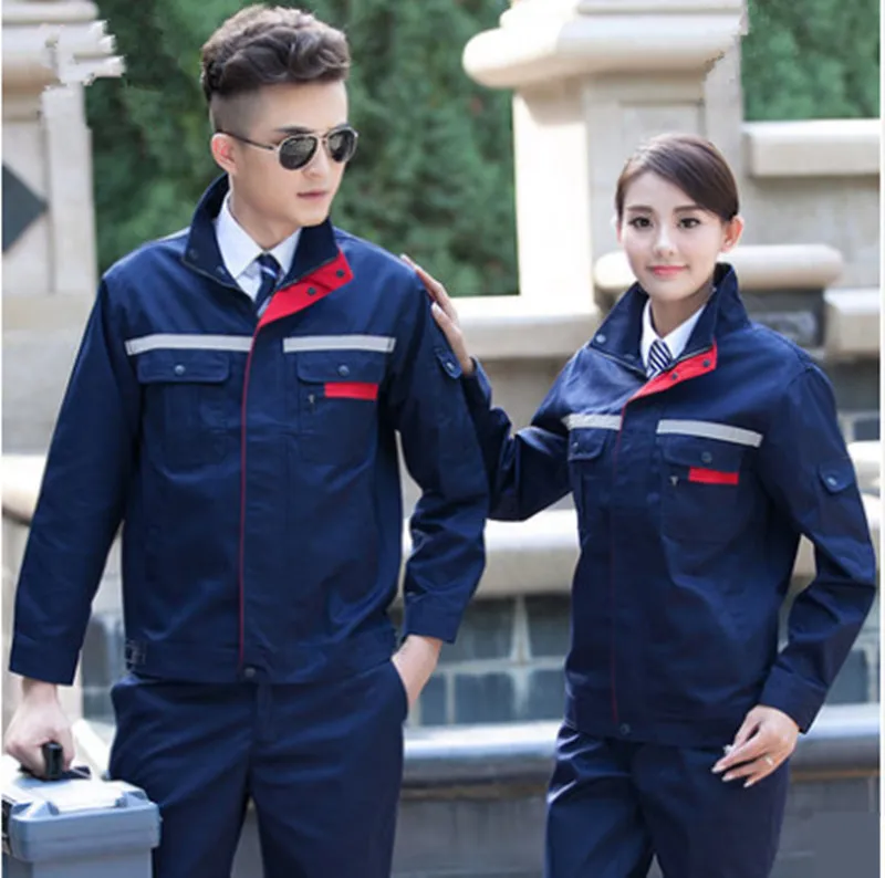 

Newest style long Sleeves Workshop Uniform winter Engineering Uniform Auto Repair Workshop Work Wear Jacket + Pants Sets