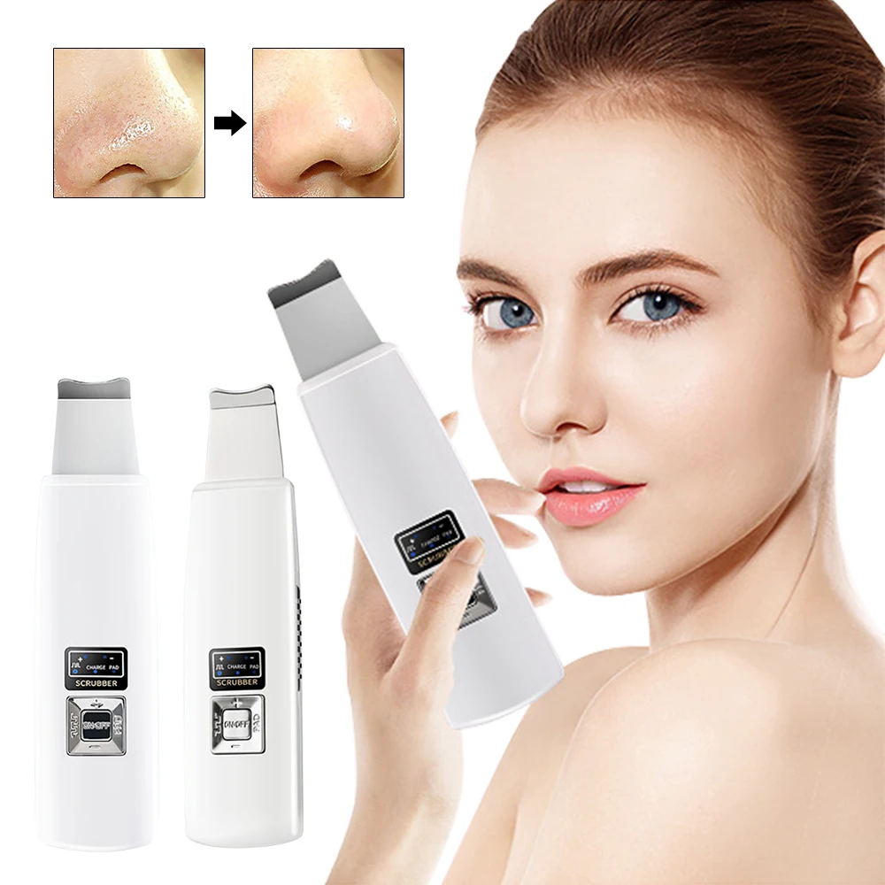  Skin Scrubber Ultrasonic Deep Face Cleaning Machine Peeling Shovel Facial Pore Cleaner Face Skin Sc