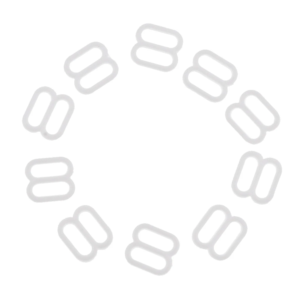 100Pcs 8mm/15mm Plastic Bra Headband Replacement Adjustment Buckles Underwear Sliders Rings Clips Sew Lingerie Bikini Adjusters