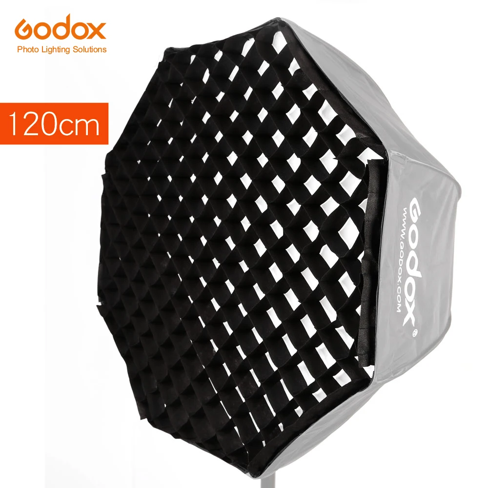 Godox портативный 120 см 4" только сотовый сетчатый Зонт софтбокс для фотостудии отражатель только для вспышки Speedlight сетки