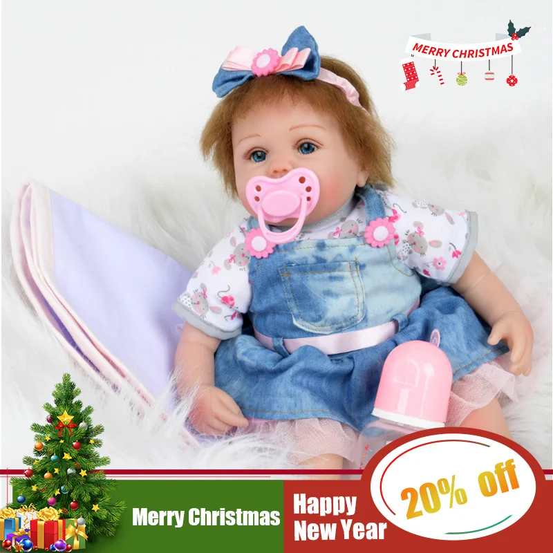 

45CM Reborn Baby Dolls Gentle Touch Lovely Premmie Baby Doll Realistic Reborn Baby Pupular Christmas Gift 18 Inch